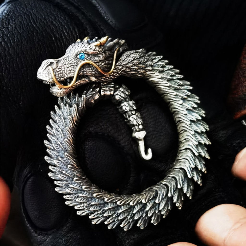 Kkjoy Viking Dragon Head Bracelet Braided Cable Cuff India | Ubuy